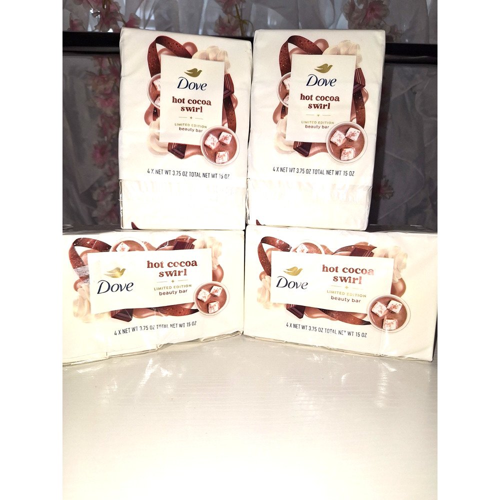 Dove Hot Chocolate Swirl Bar Soap 4-Piece Bundle